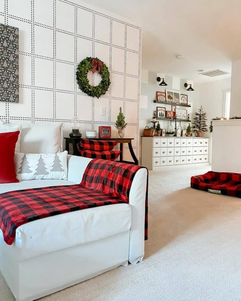Red and Black Buffalo Check Décor