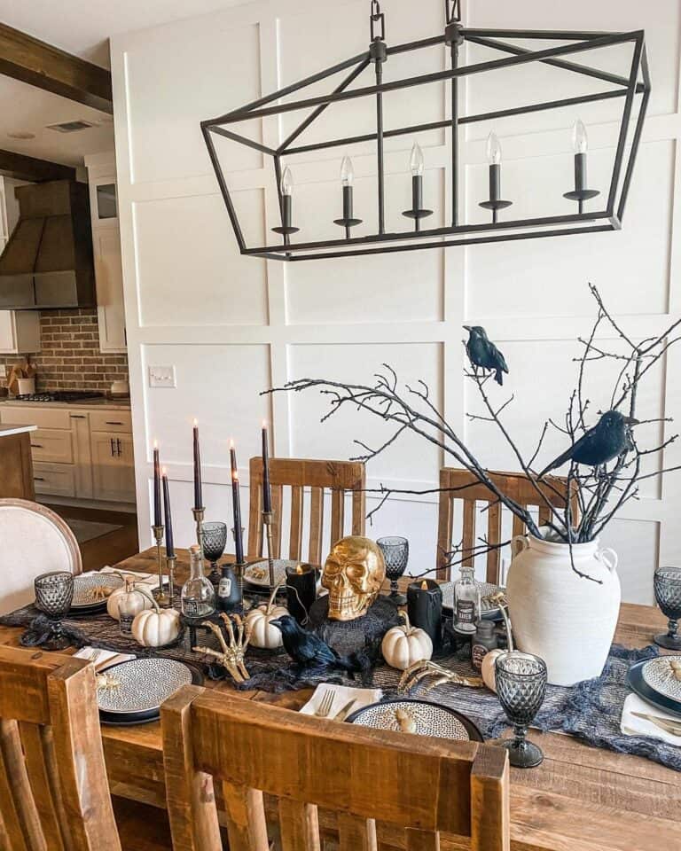 Rustic Halloween Table Scape