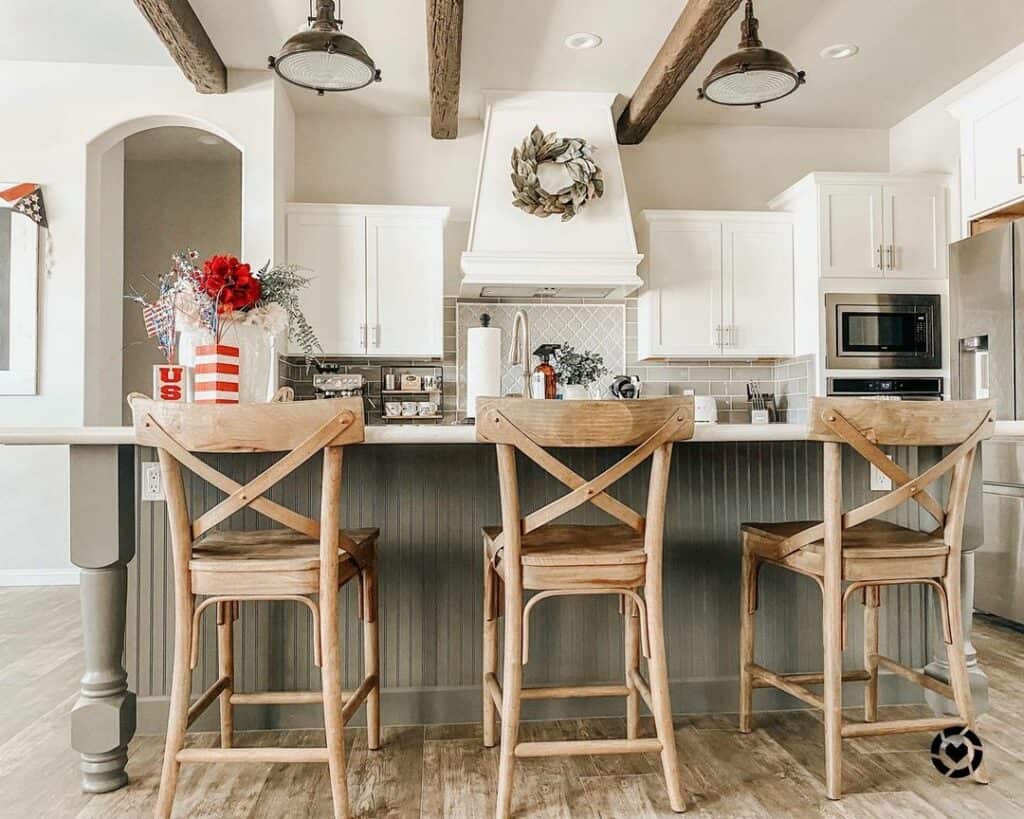 Rustic Kitchen With Cross Back Chairs