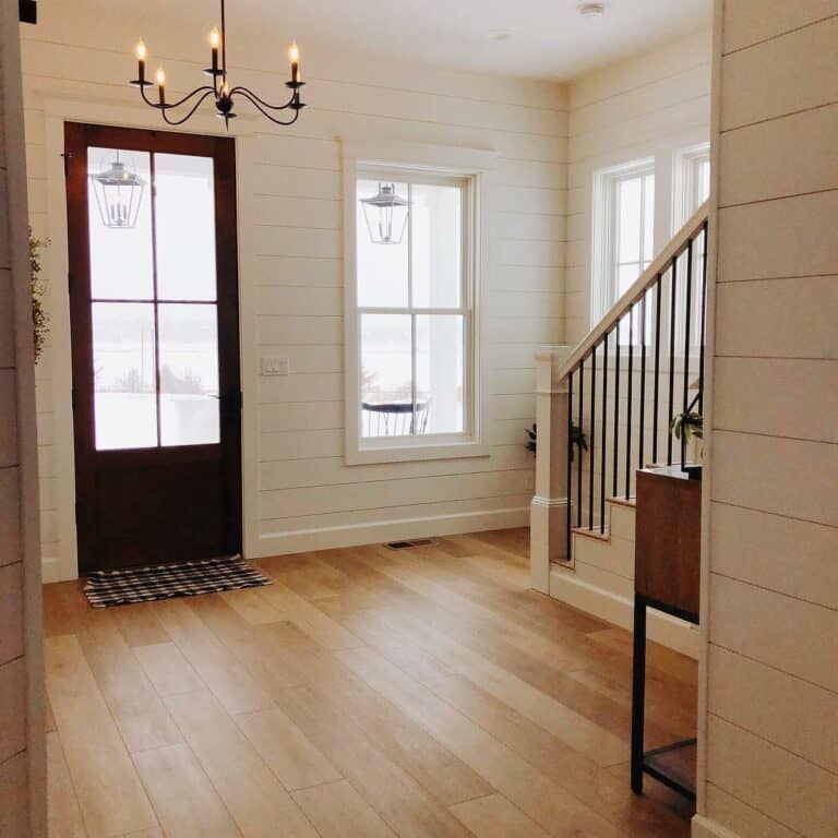 Shiplap Entryway with Natural Light