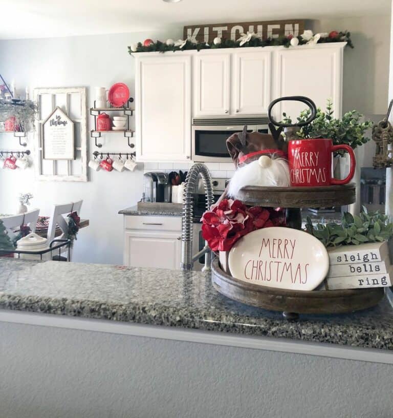 Sleigh Bells Ring Christmas Tier Tray