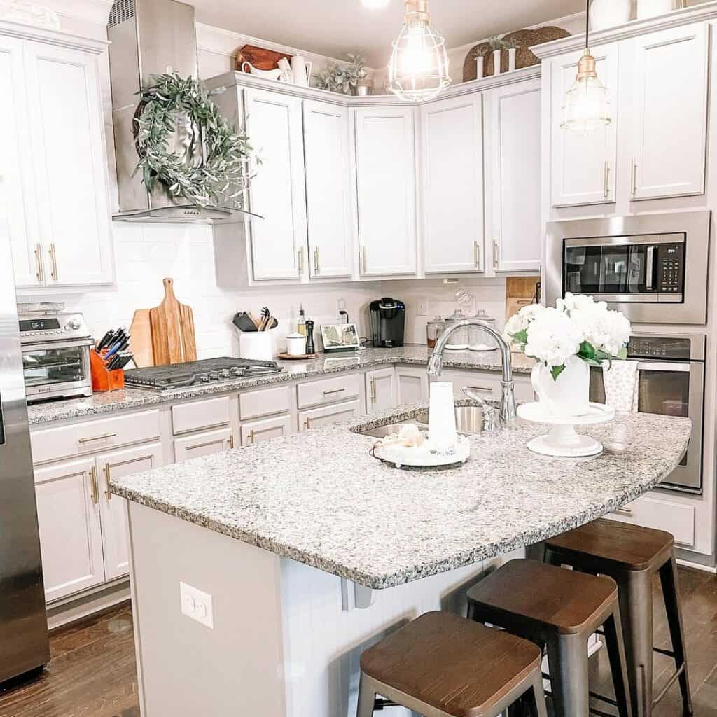 Small Space Curved Kitchen Island