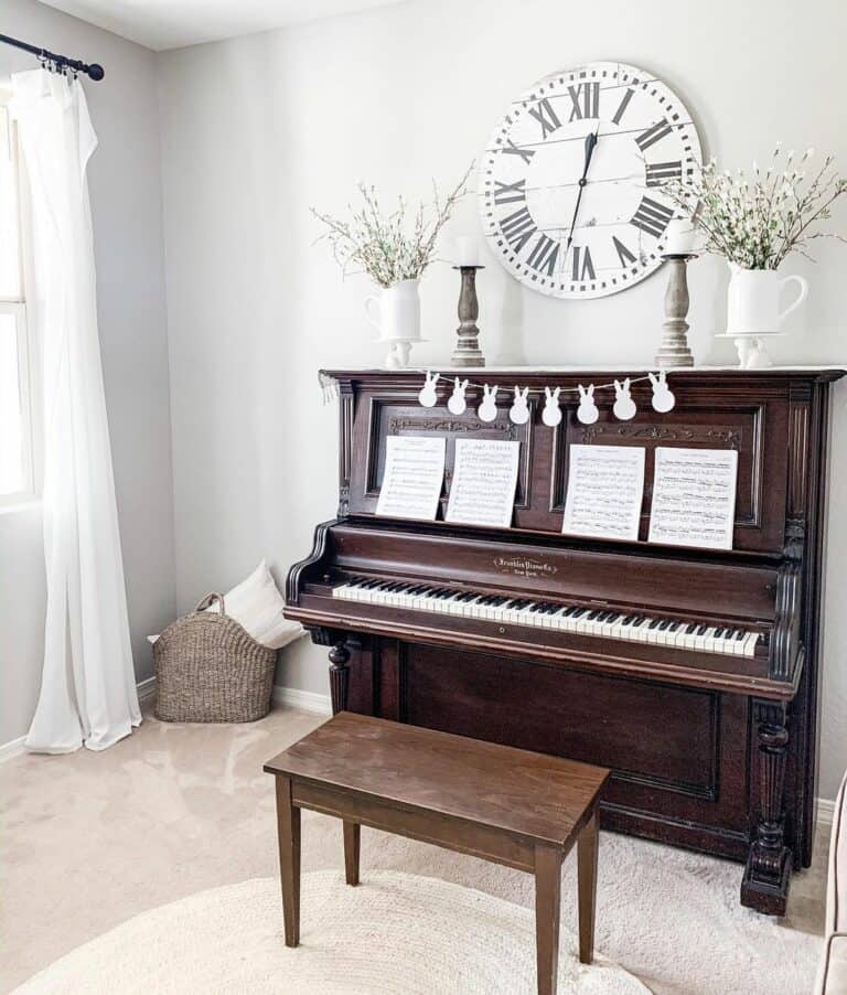 Spring Décor on Wooden Piano