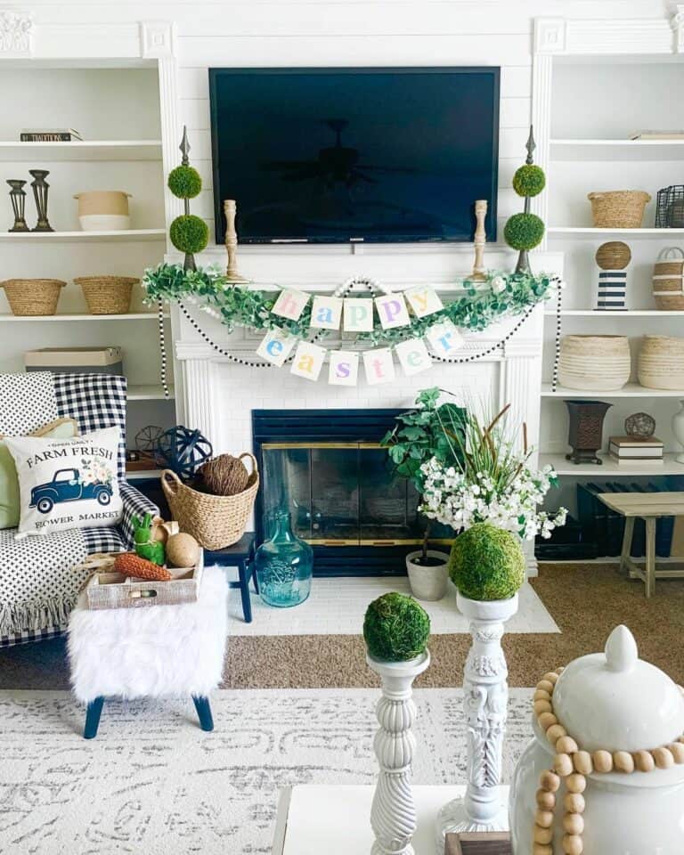 Spring Hints for Neutral Living Room