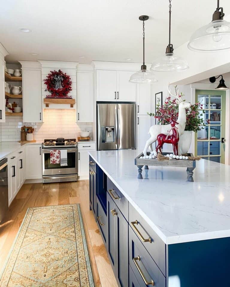 Stainless Steel Appliances in Vibrant Kitchen