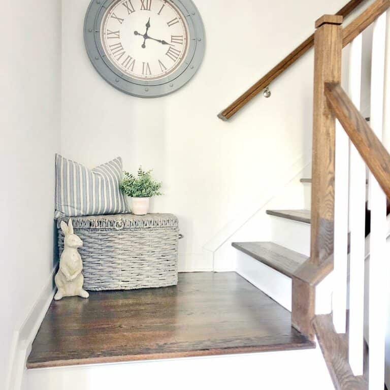 Staircase Landing Accessorized by Farmhouse Décor