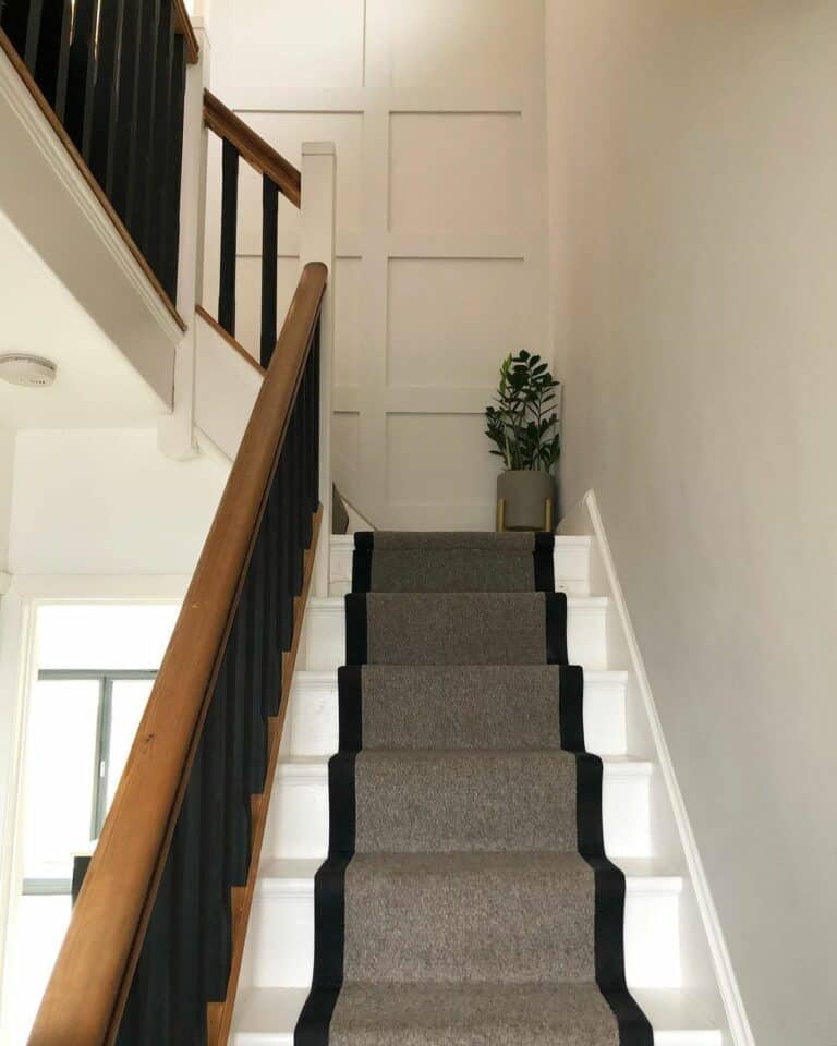 Staircase Landing with Accent Wall