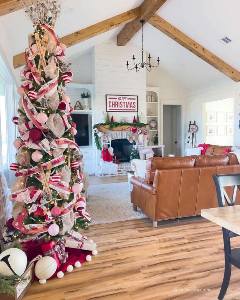 Stunning Farmhouse Christmas Living Room