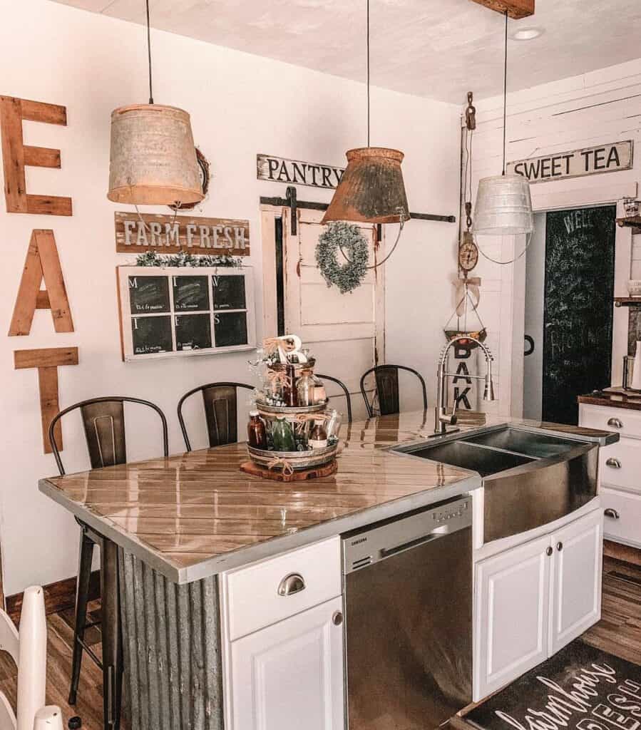 Three Tier Centerpiece and Unique Pendant Lighting