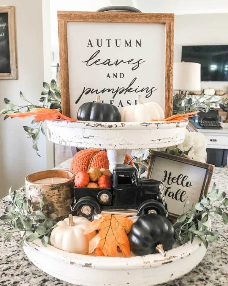 Tiered Tray Ideas for Fall