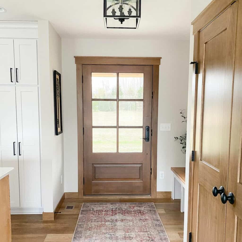 Traditional Natural Wood Exterior Door