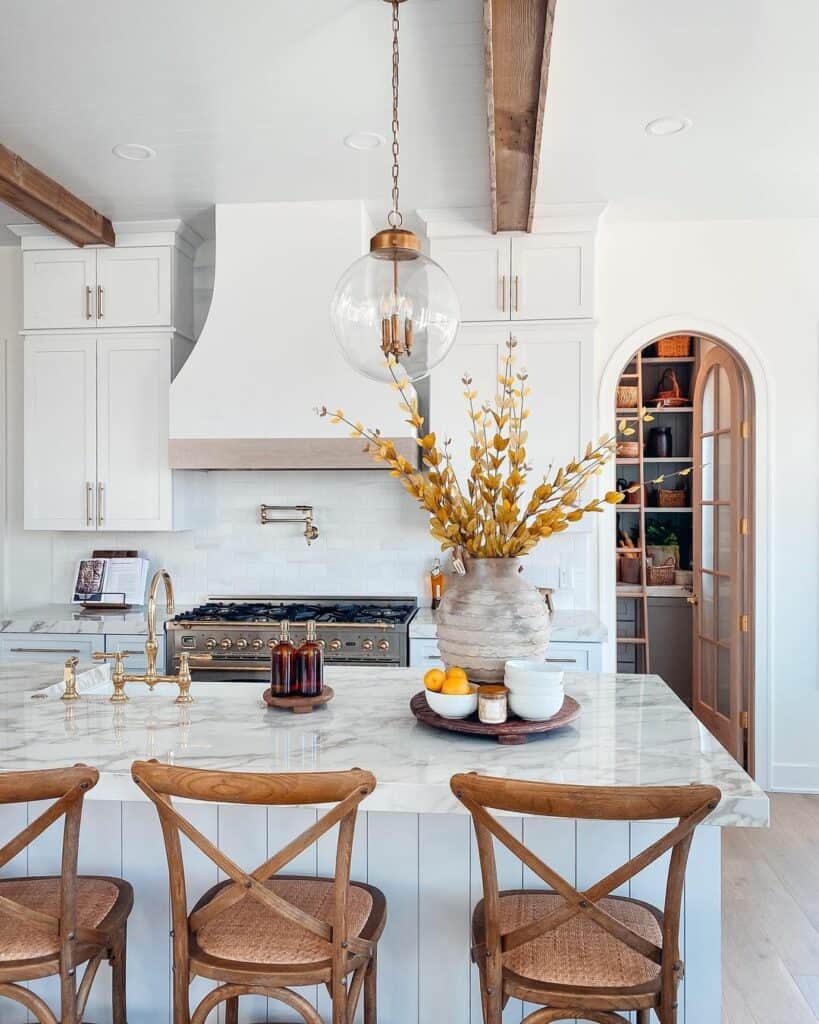 Traditional Pantry with an Arched Glass Door Soul & Lane