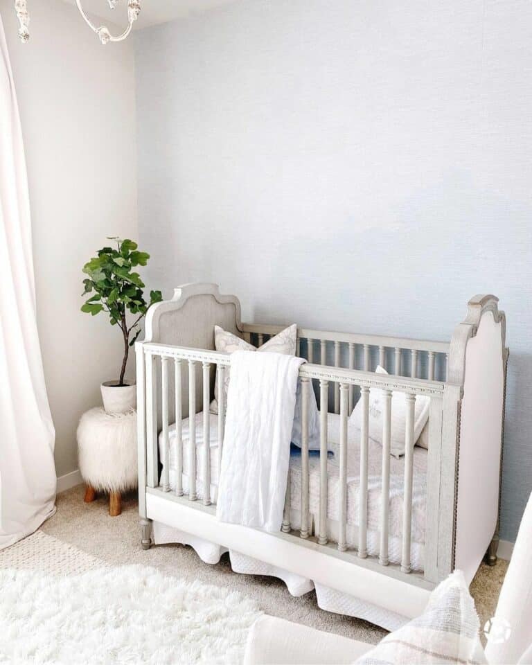 Two-Toned Gray Crib
