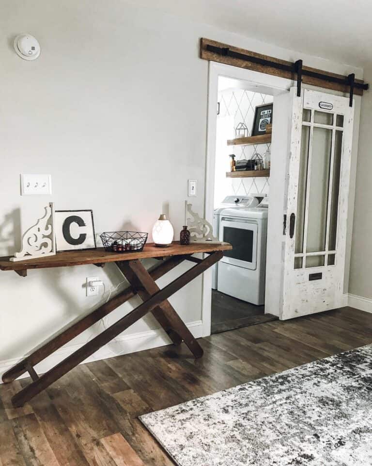 Vintage Accessories With Laundry Room Barn Door