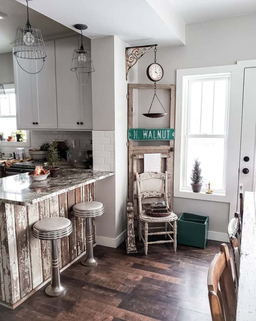 Vintage Farmhouse Small Space Kitchen