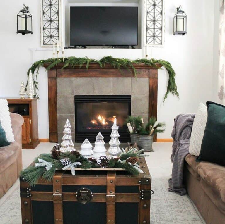 Vintage Trunk Used as Coffee Table