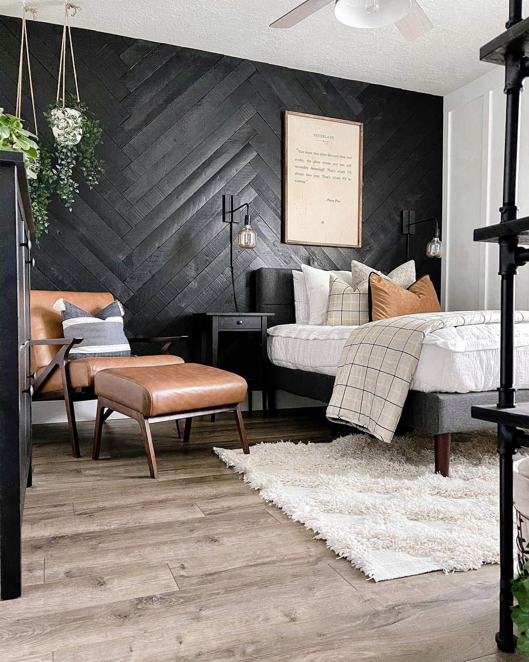 Wall Décor for Black Herringbone Wall Soul & Lane