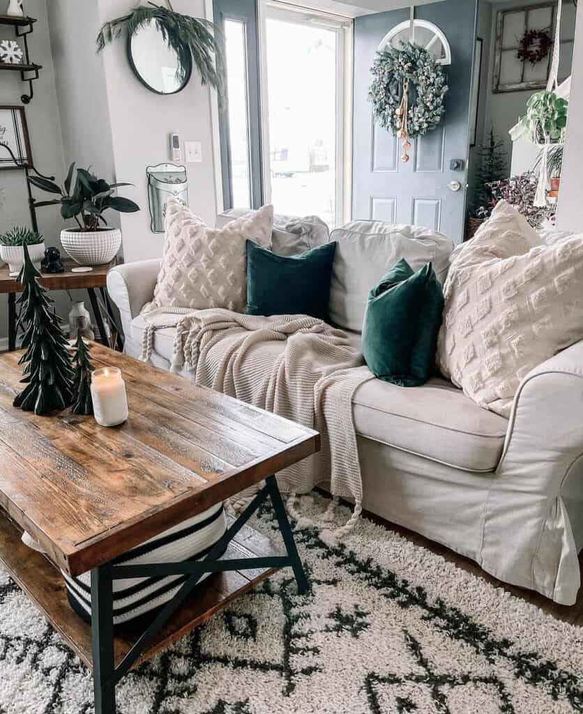 Warm Coffee Table in a Casual Living Room