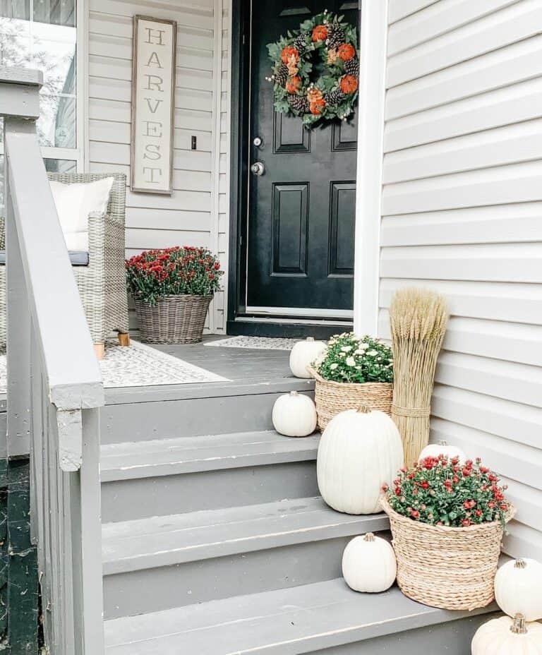 Warm and Welcoming Fall Porch