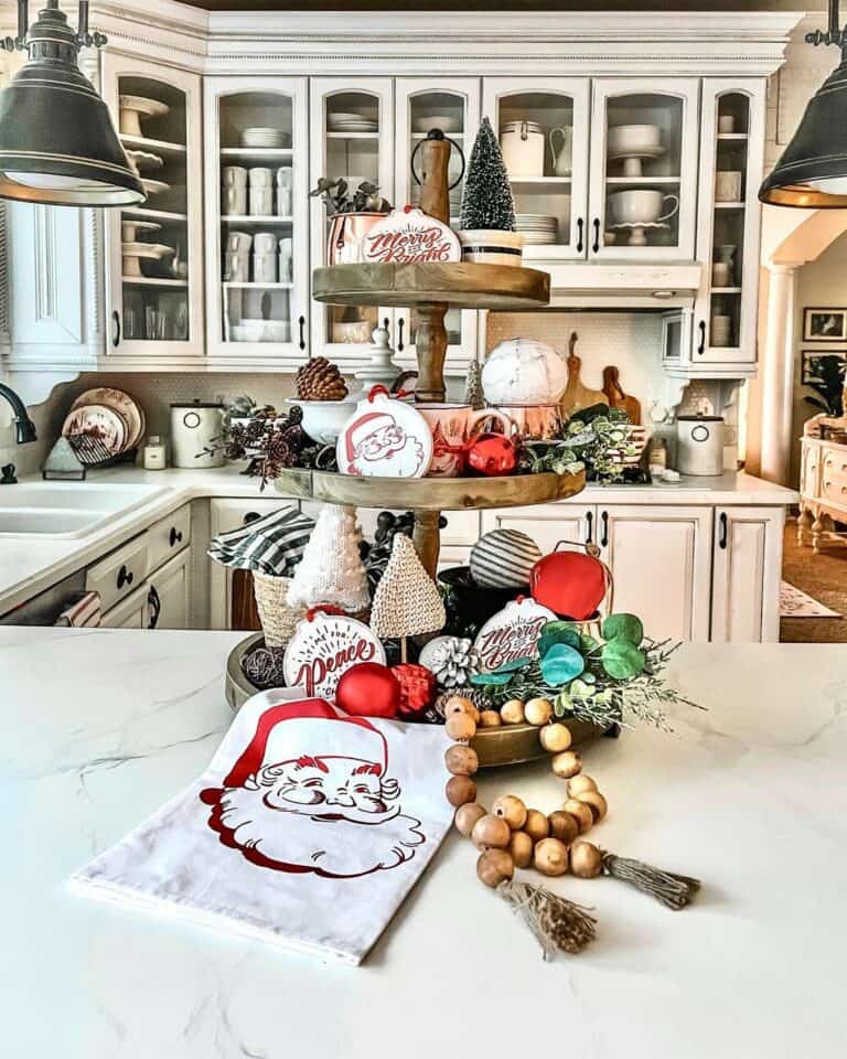 Whimsical Christmas Tiered Tray Décor