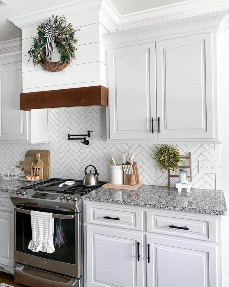 White Cabinets with Partial Overlay