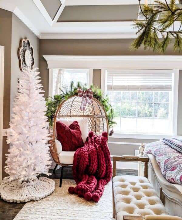 White Chunky Knit Tree Skirt Soul & Lane