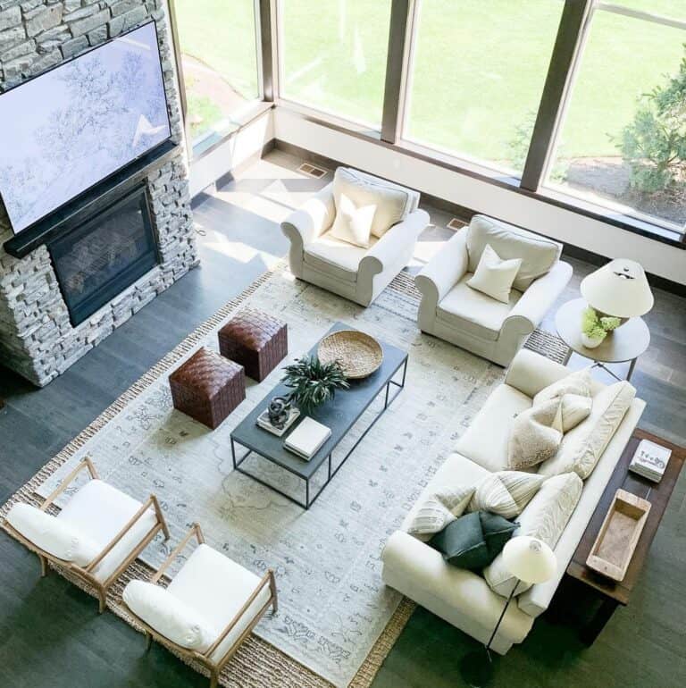 White Farmhouse Chairs Living Room