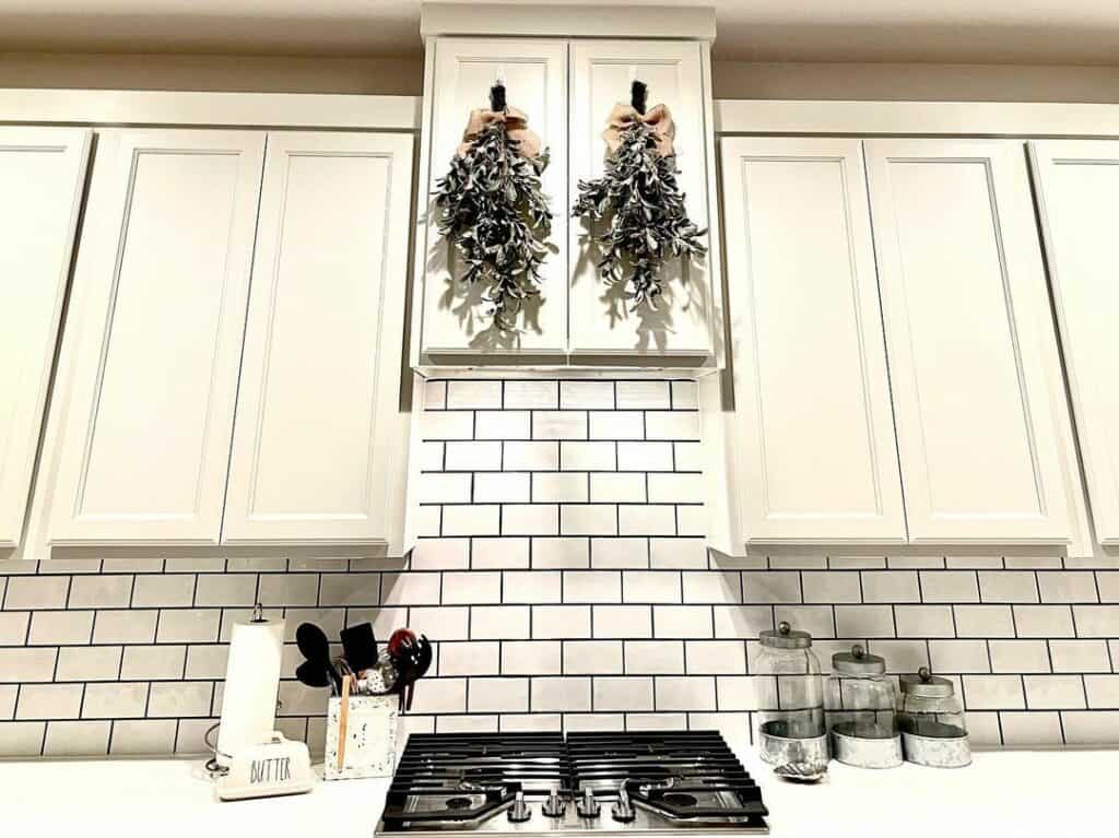 White Kitchen with Subway Tile Backsplash