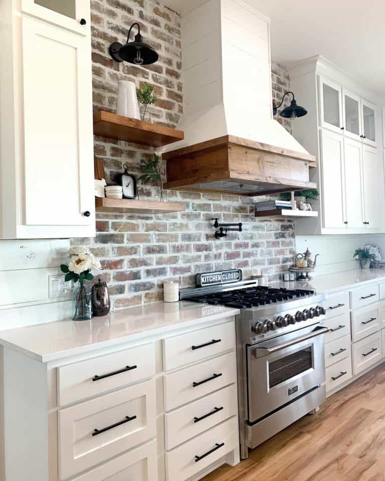 White Partial Overlay Shaker Cabinets