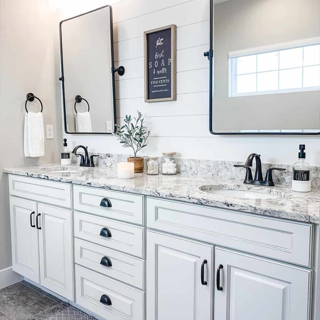 White Panel In Bathroom