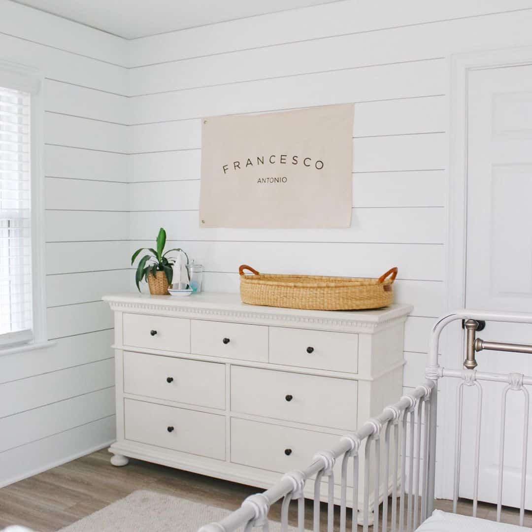 White Shiplap Nursery Corner Soul & Lane