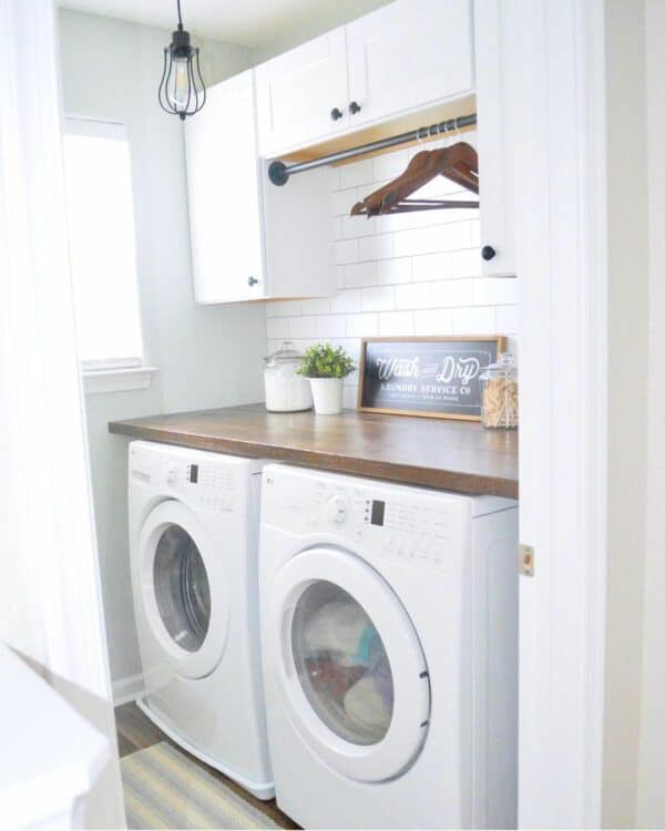 White Subway Tile Laundry Room Backsplash Soul & Lane