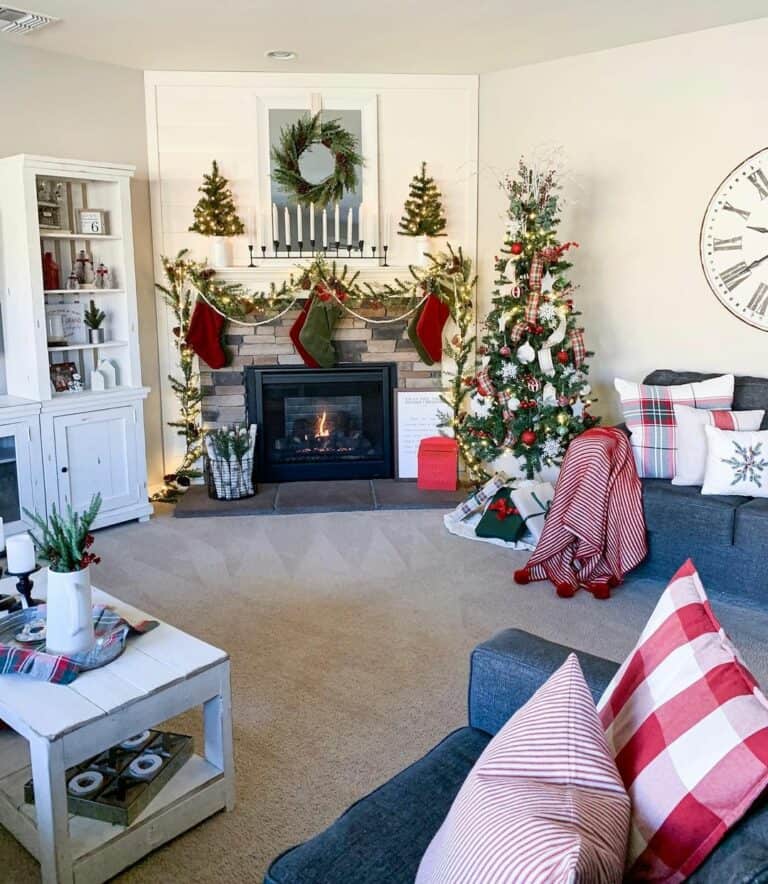 White Tree Skirt with Christmas Tree Presents