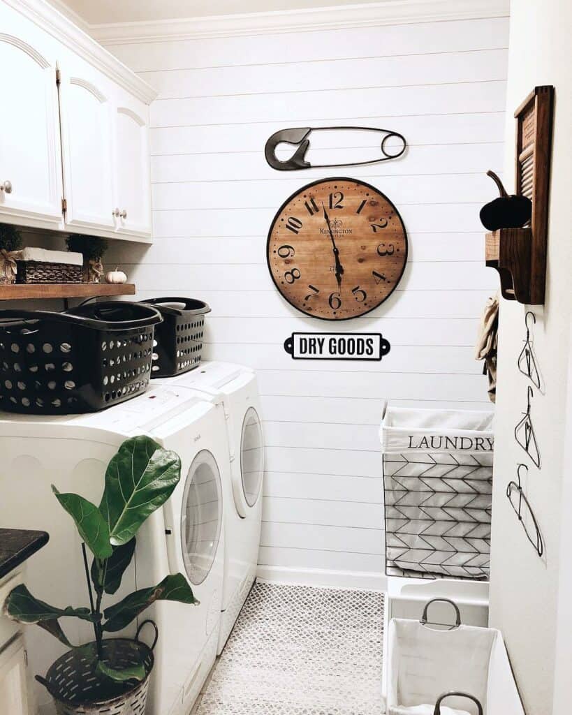 White and Gray Laundry Room Rugs