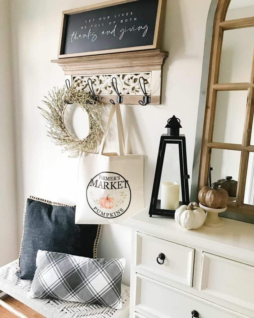 White and Wood Fall Entryway