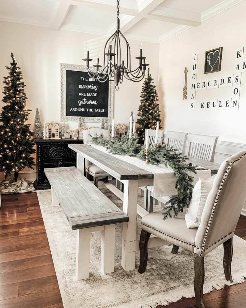 Winter Décor Ideas for a Modern Farmhouse Dining Room