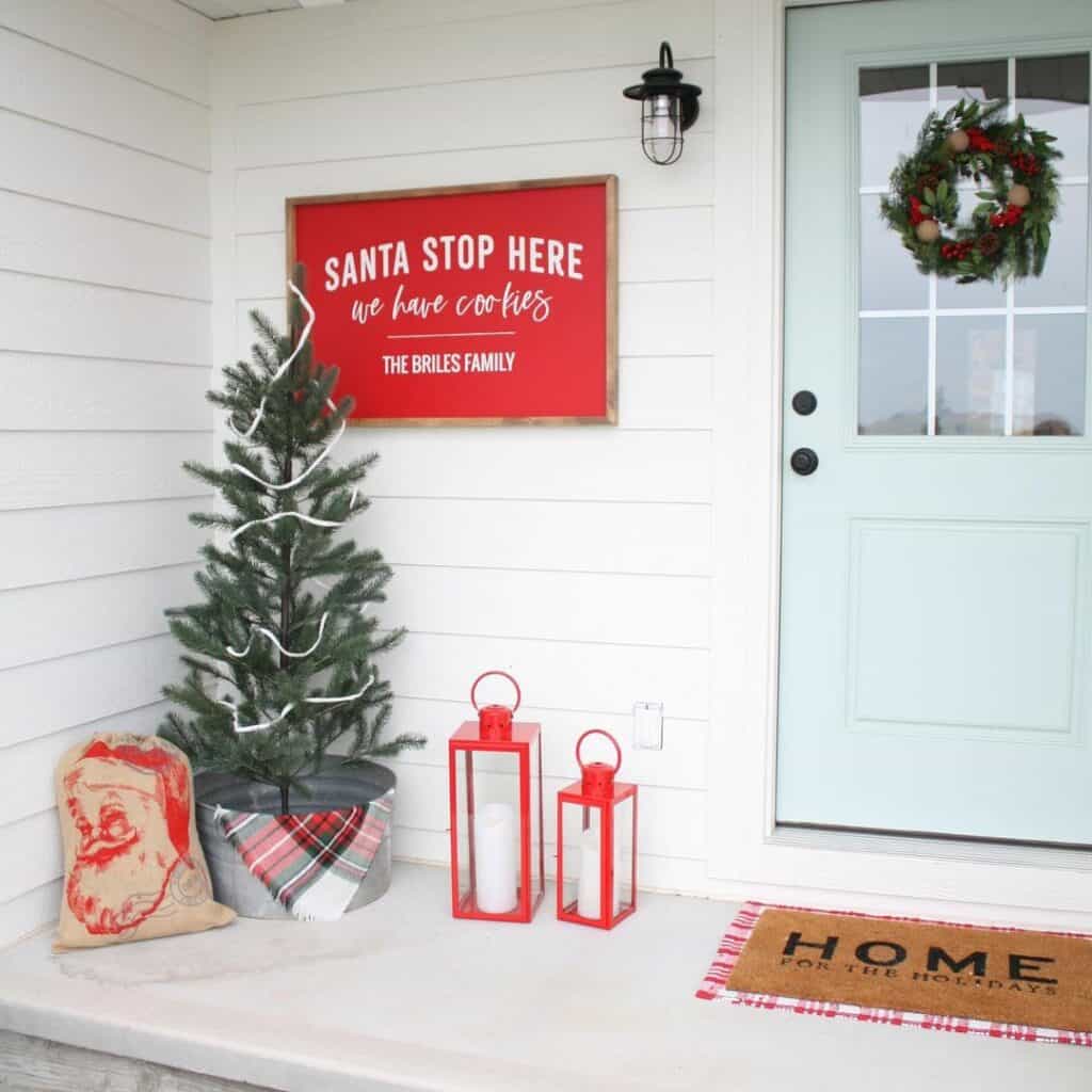 Winter Door For Neutral Porch