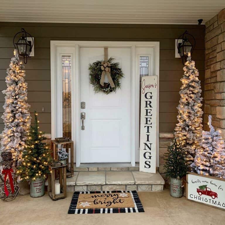 Winter Wonderland Forest-Inspired Porch Décor