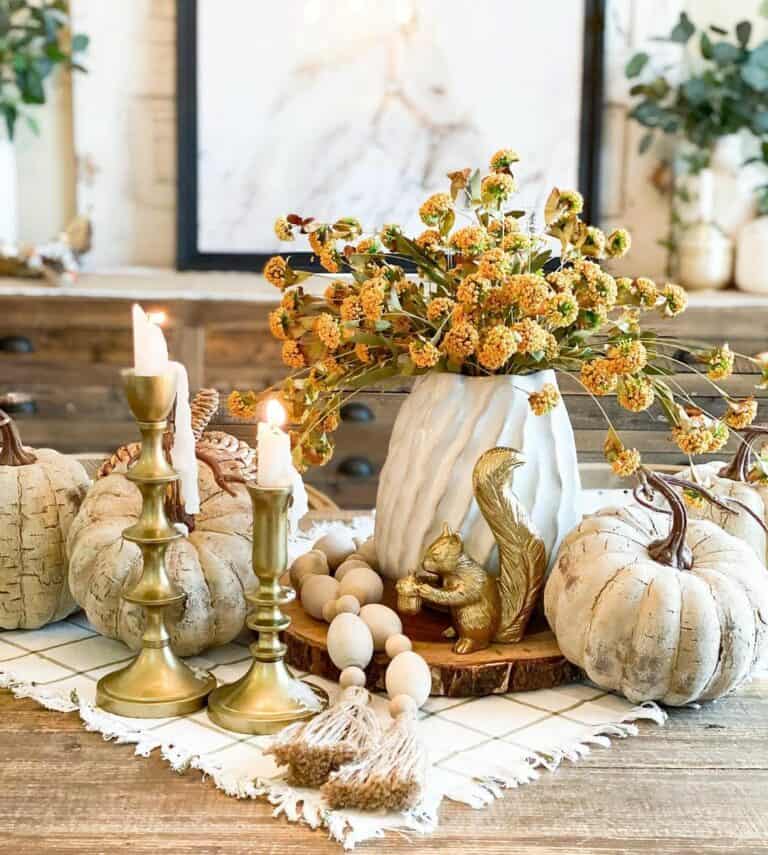 Yellow and Gold Fall Centerpiece