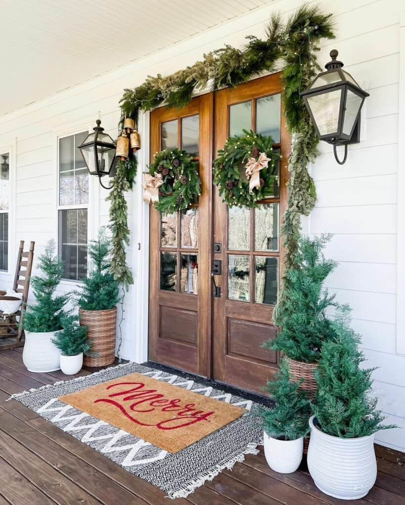 A Christmas Garland for the Front Door