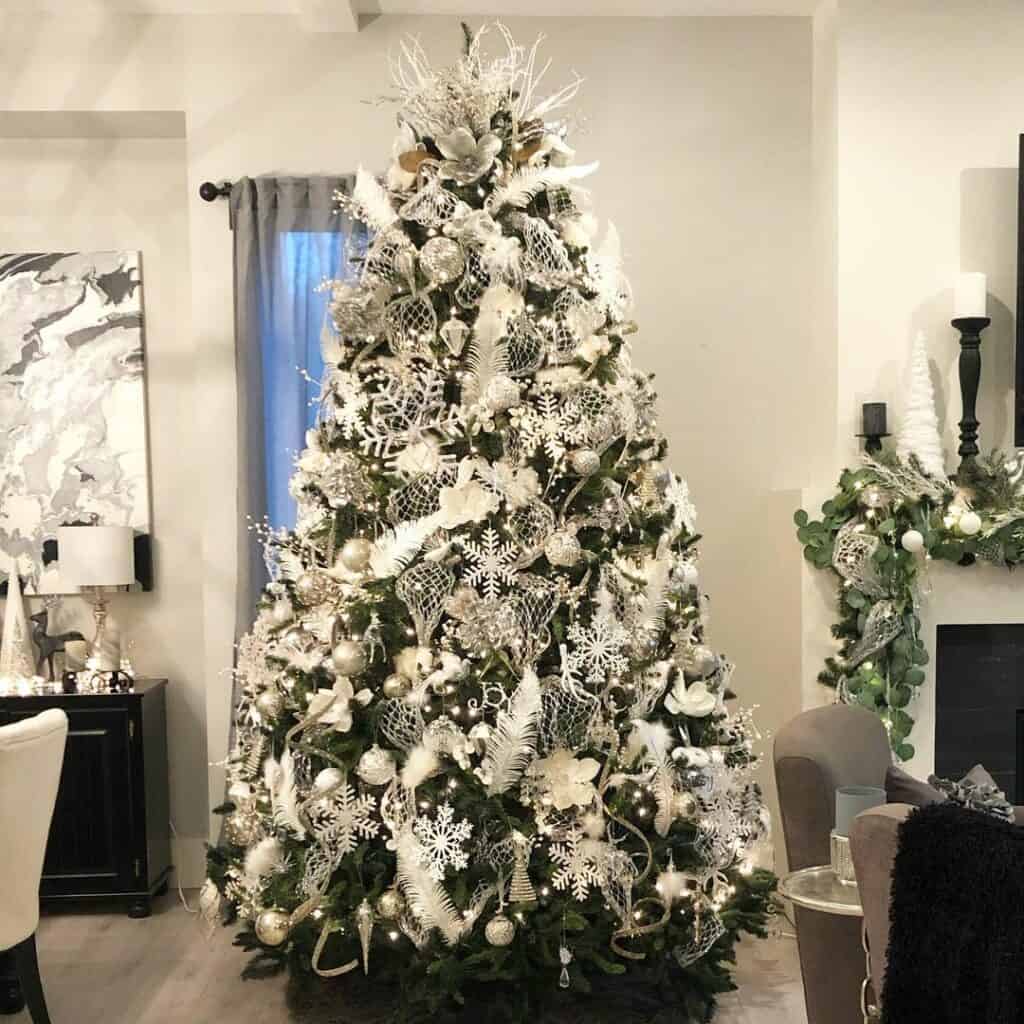 All-White Christmas Tree Ornaments