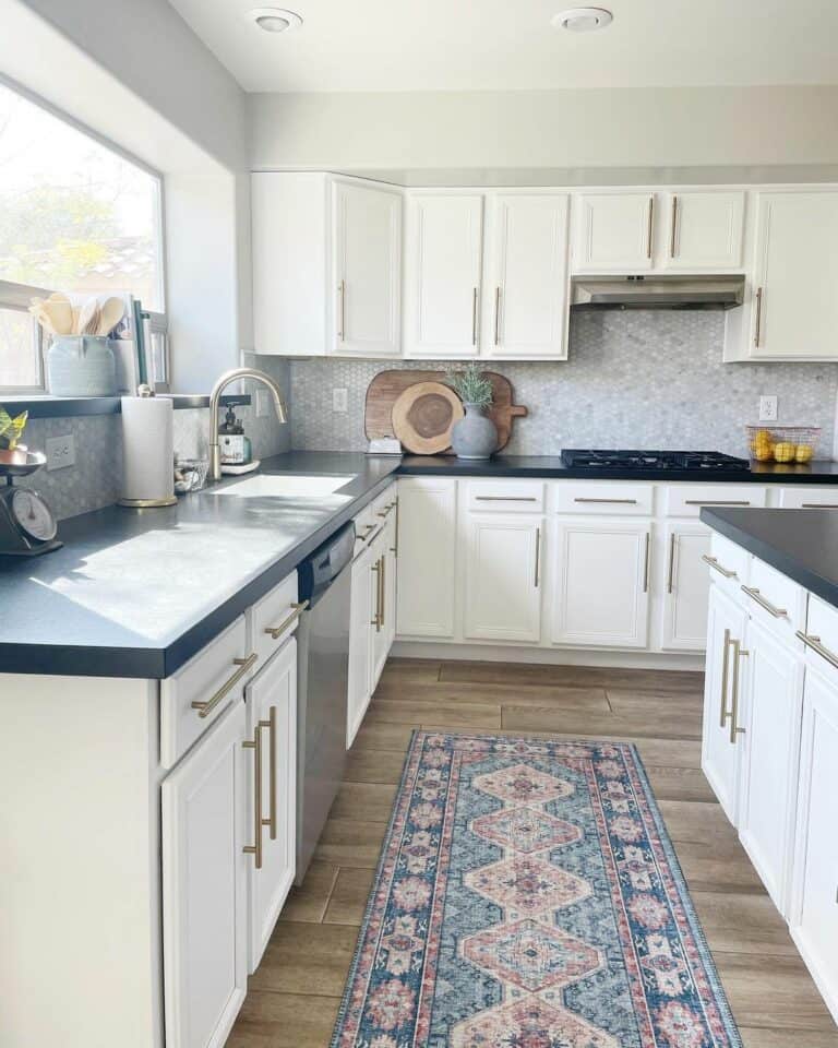 Beautiful Kitchen With a Vintage Runner