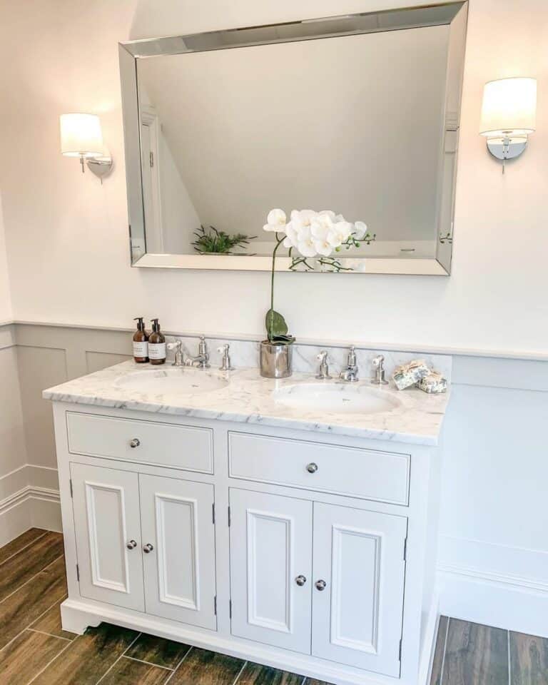 Beautiful Neutral Bathroom with Double Vanity