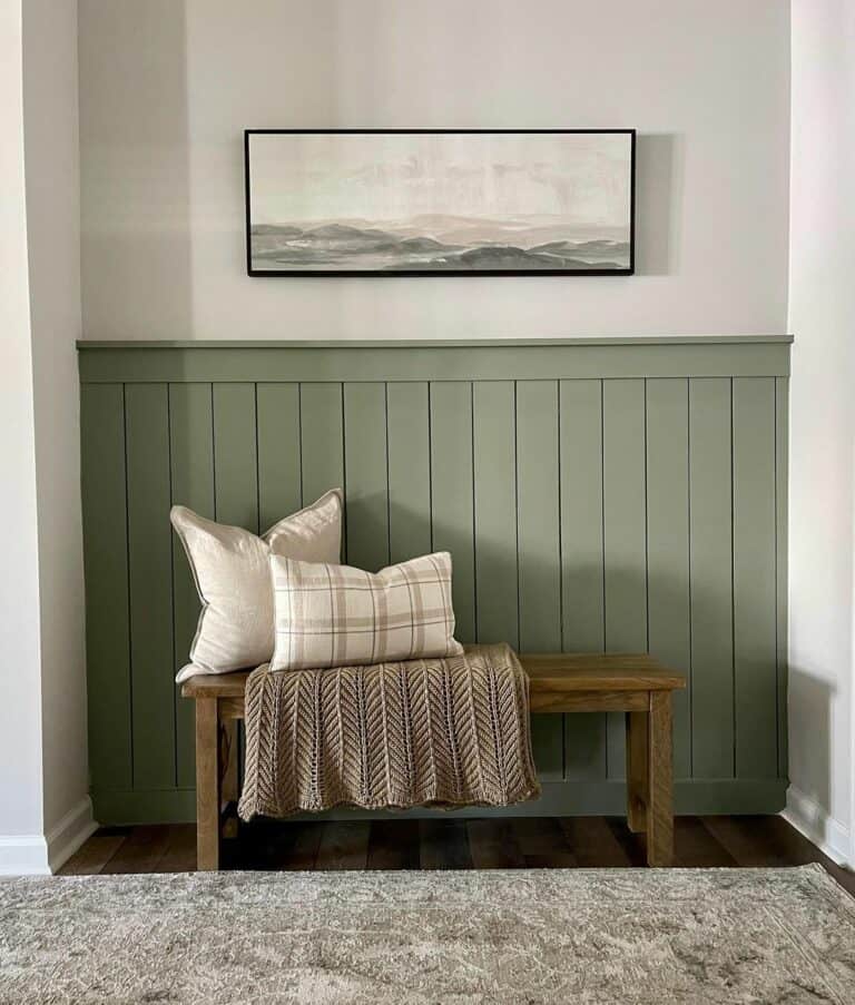 Beautiful Sage Green Foyer Wall