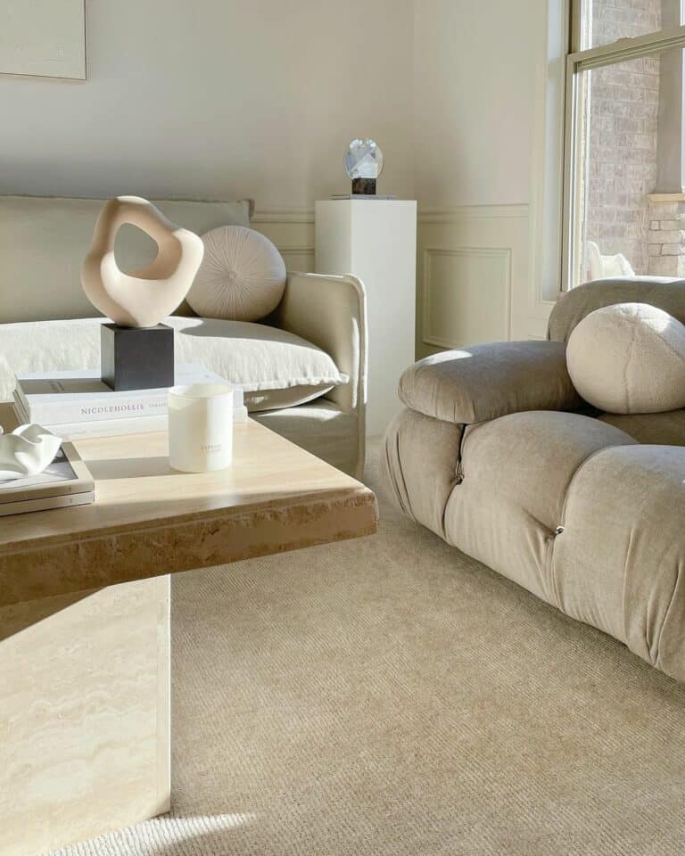 Beige Modern Living Room