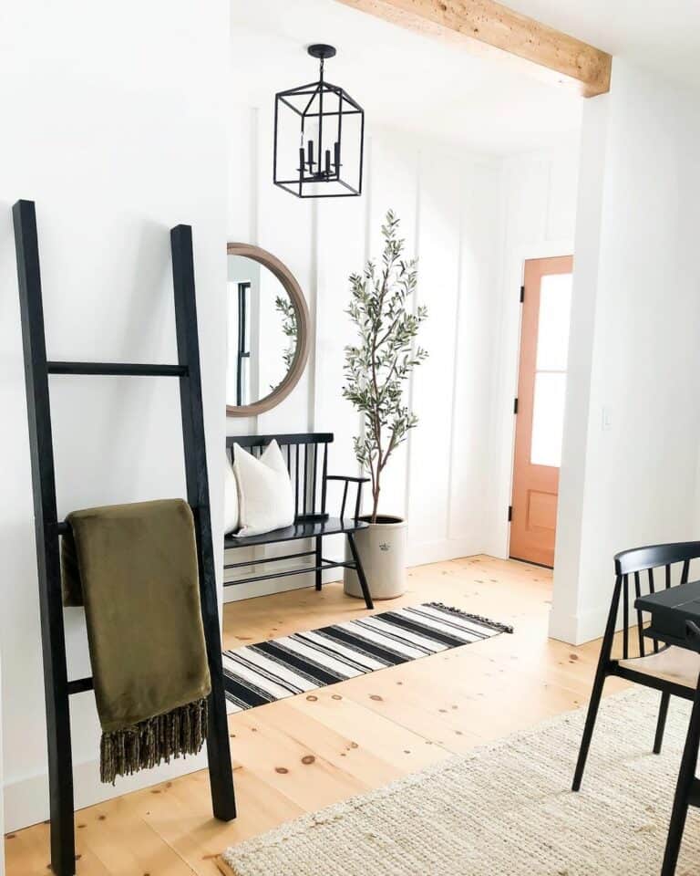 Black Accents in Small Entryways