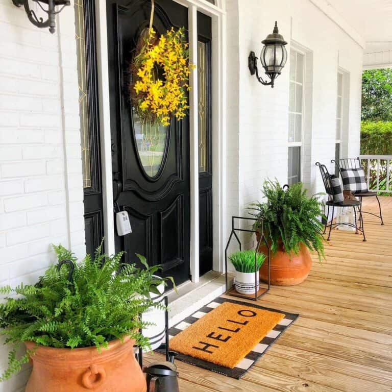 Black Front Porch Lighting Ideas