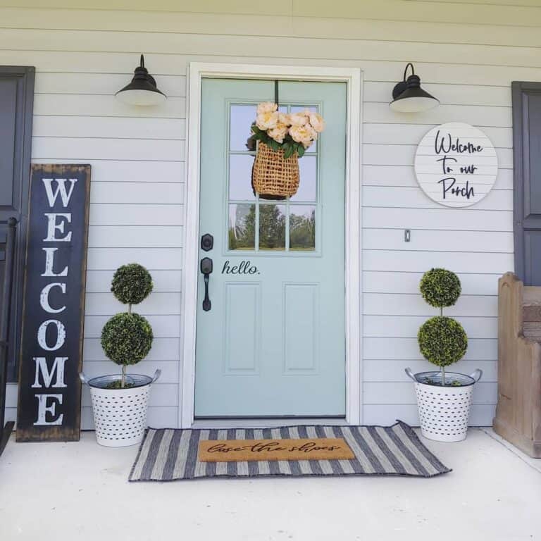 Black Saucer Lantern Porch Ideas