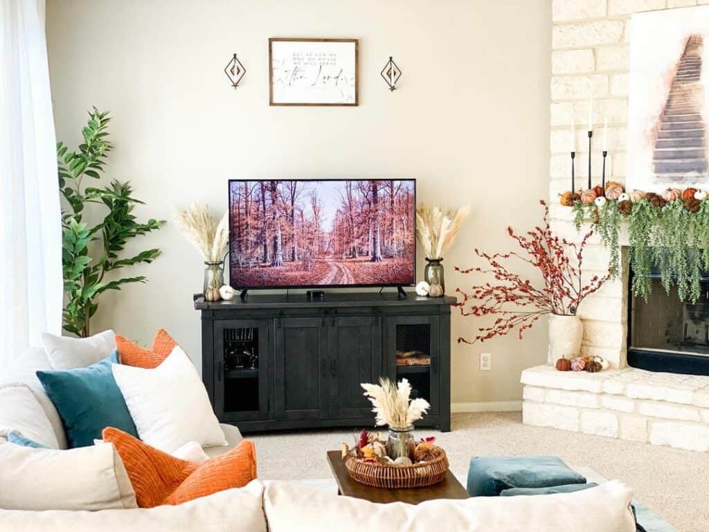 Black TV Cabinet for Living Room