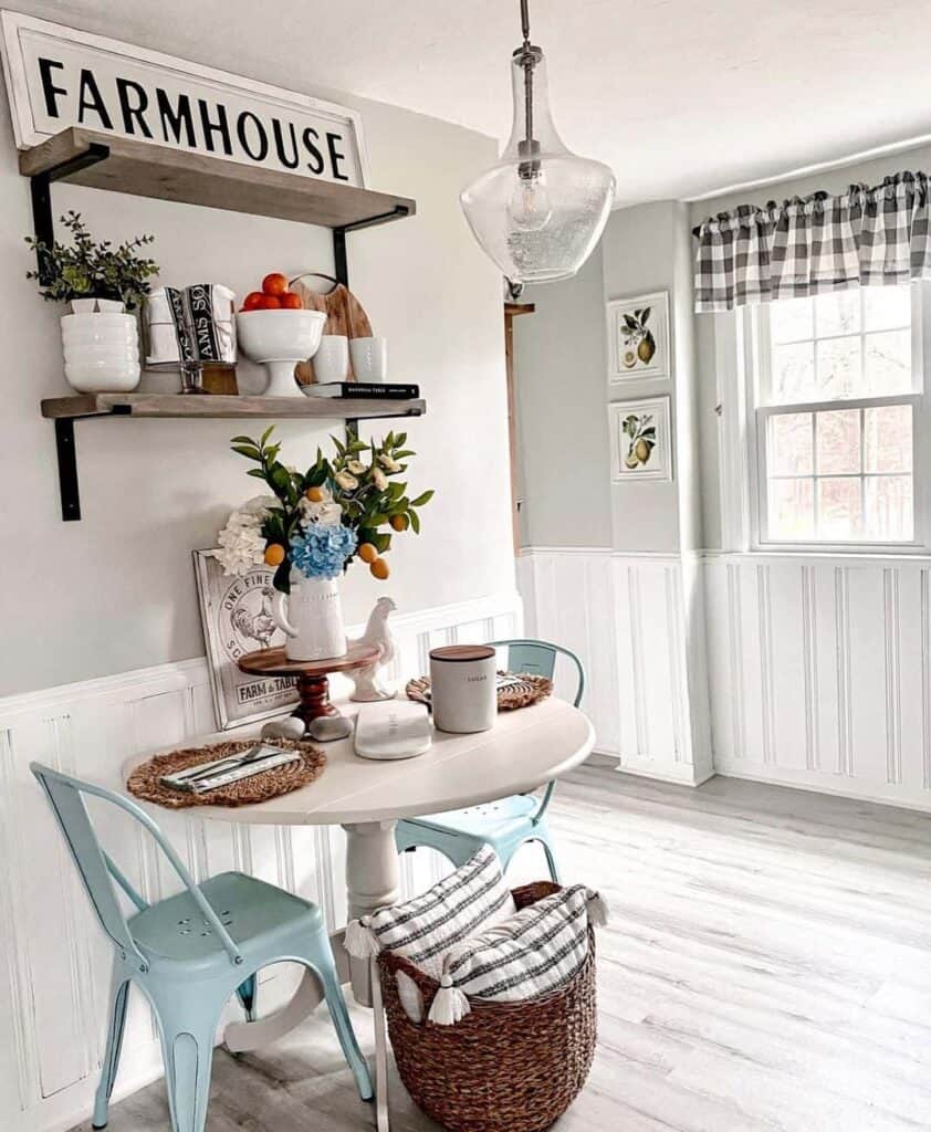 Black and White Farmhouse Kitchen Window Valance Ideas